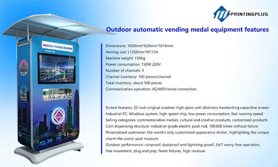 Máy bán hàng tự động với năng lượng 220v cho các điểm tham quan du lịch